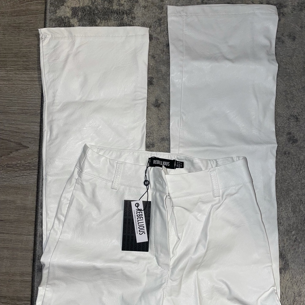 White leather pants ASOS